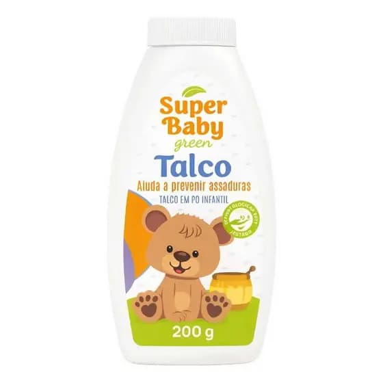 Talco Infantil Super Baby Green 200g | Proteção e Suavidade