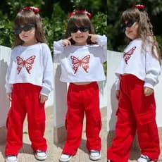 Conjunto feminino infantil estilosa blogueirinha e confortavel kit calça e camisa