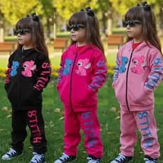 Conjunto Stitch Inverno Menina Casaco + Calça Quentinha 2 a 14 Anos