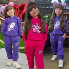 Conjunto Emily Infantil Menina Calça e Casaco Inverno MOLETINHO 2 ao 14 Anos