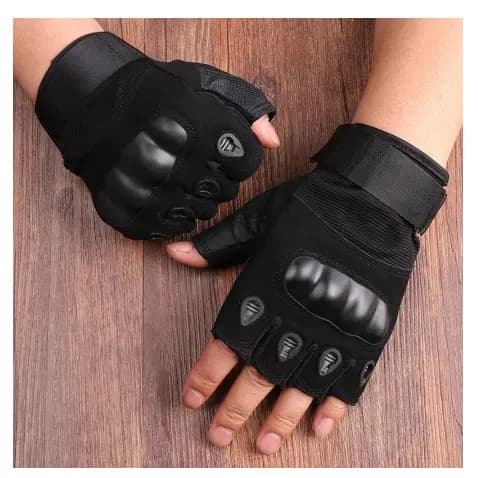 Luvas Masculinas Meio Dedo Alta Qualidade Para Combate Táticos / Luvas De Motocicleta tamanho unico