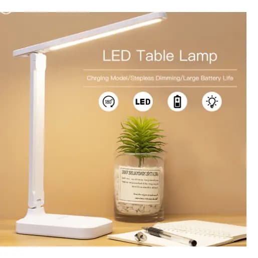 Luminária De Leitura recarregavel 16 LED touch Ajustável com 3 modos Para Lateral De Cama/Mesa/Estudo
