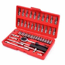 Kit Ferramentas 46 Peças com Maleta – Aço CR-V Profissional