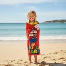Toalha De Praia Banho Infantil Super Mario Aveludada Lepper