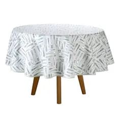 Toalha de Mesa Verde Talheres Ellie Redonda 1,60m 4 Lugares Clean Limpa Fácil Dohler