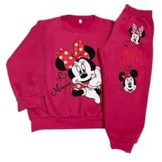 Conjunto de Moletom Flanelado Roupa Infantil de Inverno Para Menina