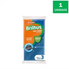 Esponja Não Risca 3 Unidades Brilhus Azul Bettanin