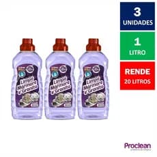 Limpa Mármore E Granito 1L Econômico Proclean - Kit Com 3X