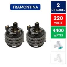 Kit Com 2x Resistência Elétrica para Ducha chuveiro 3 Temperaturas 4400W 220V Tramontina ( 58001155 )