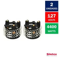 Resistência Elétrica Para Ducha E Torneira 3 Temperaturas 4400W 127V R144 Sintex - Kit Com 2x