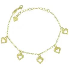 Pulseira Feminina Banhada A Ouro Delicada Folheada Joia