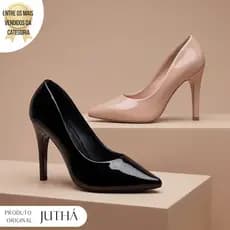 Kit 2 Pares Scarpin Promoção Verniz Salto Alto Bico Fino Confortável Clássico Antiderrapante Trabalho Festa Elegante
