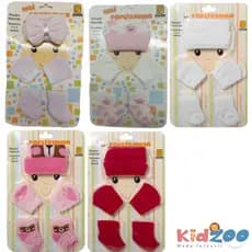 Kit Bebê Touca, Luva e Meia Fofurinha Menina