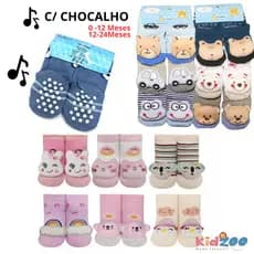 Meia Chocalho C/ Antiderrapante 3D