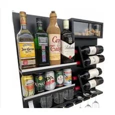 Bar Parede Adega Barzinho Grande Decoração 100% Mdf Oferta 66x60 promoção cores preto