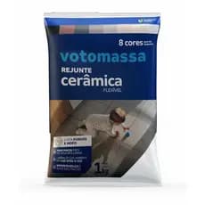 Rejunte Flexível Piso Porcelanato Cerâmica Preto 5Kg - Votomassa
