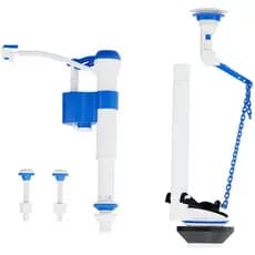 KIT COMPLETO PARA CAIXA ACOPLADA COM ACIONADOR SUPERIOR BRANCO