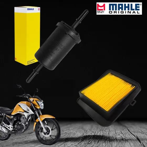 Kit Filtro Ar Modelo Original + Filtro Combustível Flex Metal Leve KL741 Titan Fan Start 125 150 160 2014 -2024