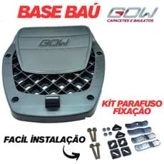 Base do Bau Bauleto Moto Gow G33 G40 30 33 40 47 Litros Para Xre 300 Da Cg Fazer Pra Twister