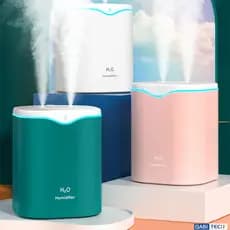 Umidificador De Ar Ultrassonico E Aromatizador Grande 2000ml Saída Dupla Luzes Led's Coloridas Silencioso Aromatizador