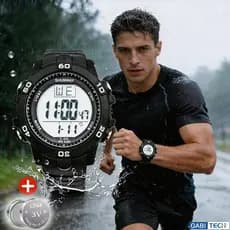Relógio À Prova Dágua Digital Masculino Diário Eletrônico Esportivo Luminoso Multifuncional Uso Estilo Esportivo