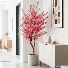 5-10 Buquê De Flores De Cerejeira Artificial Flor De Pêssego rosa E BRANCO Decoração Casa E Casamento  60CM