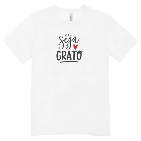 Camisa Feminina Baby Look Seja Grato