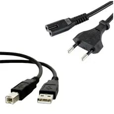 Cabo Usb e Cabo De Energia Impressora Epson L210 L220 L355 L365 L375 L395 KIT COM 2 CABOS