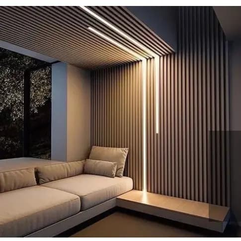 Kit a partir de 5pçs de Perfil de Led 1m Sobrepor Largura 17mm Acabamento Preto/Branco