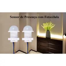 Sensor De Presença Com Fotocélula(capta movimento somente no escuro), Para Luminária, 110-220v