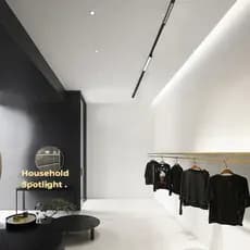Kit Luminária Difusa 10W Acabamento Preto/Branco (Bivolt)  +  Trilhos de 1M Preto/Branco