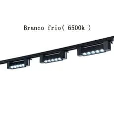 KIT 3 PCS LUMINÁRIA PONTUAL 10W PRETO/BRANCO + 1 TRILHO 1M PRETO/BRANCO LUZ BF 6500K/LUZ BQ 3500K/LUZ NEUTRA 4000K