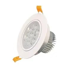 KIT 2/3/10 peças de Spot Led 7W Emb Red Alumínio Dicroica Direcionável Bivolt Acabamento Branco/Prateado