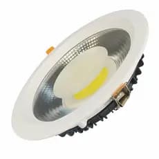Spot Led COB 35W Embutir Redondo Alumínio Bivolt Acabamento Branco