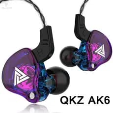 QKZ-AK6 Em Fone De Ouvido Com Microfone, Dinâmico Unidade De Fone De Ouvido, Esportes Earbuds, HIFI, Subwoofer Head