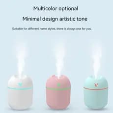 Humidificador De Ar Vaporizador USB Com Luz Led Rgb Mesa Quarto Difusor Humidificador 220ml