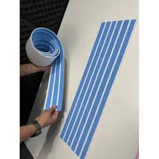 Painel Ripado Eva Rosa E Azul Bebê Autocolante Larg 10cm - 10 Metros 3RP