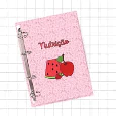PLANNER AGENDA NUTRICIONISTA NUTRIÇÃO PERSONALIZADO  2025 FICHÁRIO ARGOLADO A5 100 Folhas- FICHÁRIO FOFO ENCANTADOR