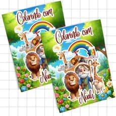 20 Revistinha Livrinhos de colorir Arca de Noé personalizados lembrancinha de aniversário