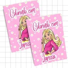 20 Revistinha Livrinhos de colorir Barbie personalizados lembrancinha de aniversário Tsaray