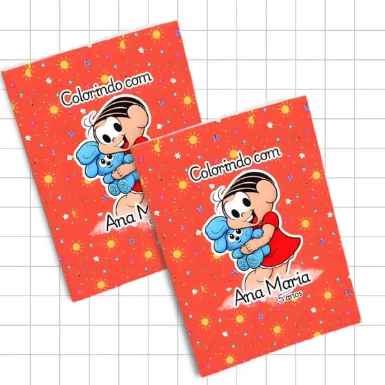 20 Revistinha Livro de colorir Mônica Lembrancinha personalizada Aniversário Tsaray