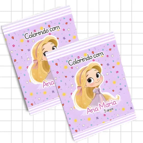 Revistinha Rapunzel para colorir Personalizado Festa Tema Rapunzel / Enrolados . Lembrancinhas 20 Revistinha.