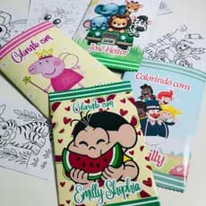 20 Cards de Colorir Peppa Pig Magali Mundo Bita qualquer tema Lembrancinha Infantil Festa Aniversário