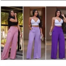Calça Pantalona com elastico tecido De Duna molinho e fresco 2277