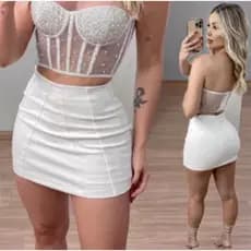 short saia LOLA bengaline Feminino Alfaiataria tendência cintura alta PROMOÇÃO