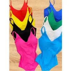 Body Feminino Alcinha com Bojo Kit BRASIL Bodi Regata Suplex