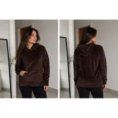 BLUSA DE FRIO Pelinho Casaquinho Com Touca Inverno Feminino Novodade