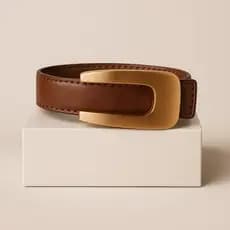 CINTO FEMININO COM FIVELA EM AÇO DOURADO ESCOVADO – AJUSTÁVEL, ACESSÓRIOS DA MODA