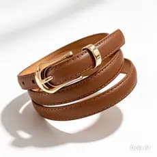 CINTO FEMININO FINO 1,5 CM COM FIVELA DOURADA  |MARROM PRERO E NUDE ELEGANTE PARA JEANS VESTIDO E ALFAIATARIA