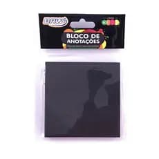 Bloco de Notas Adesivas Preto Neon - BRW